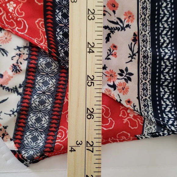 Cato Est. 1946 Sleeveless Blouse Handkerchief Hem sz Large Vintage Quilt Pattern - Picture 14 of 15